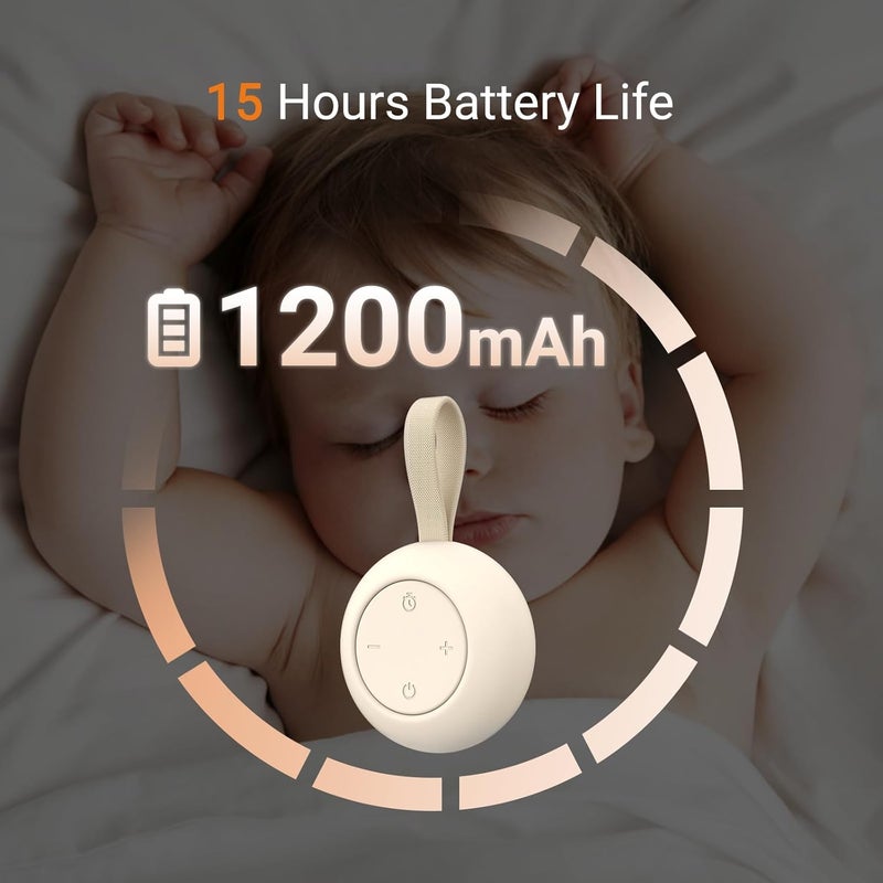 jaroco Portable Baby Sound Machine [White Noise for Babies Kids Adults][Timer Function][12 Soothing Sounds][Sleep Soother] 15 Hours Battery Life, Travel,Registry,Gifts,Shower,Clips on Baby Stroller - Image 3